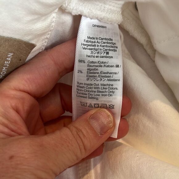 Madewell The Mom Jean Womens Size 32 Tile White‎ Denim - Picture 10 of 10